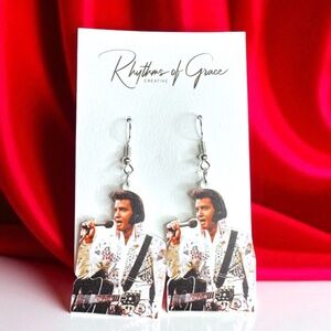 Rock Your Style: Elvis Presley Dangle Earrings – Iconic Vibes in Every Pair! 🎤